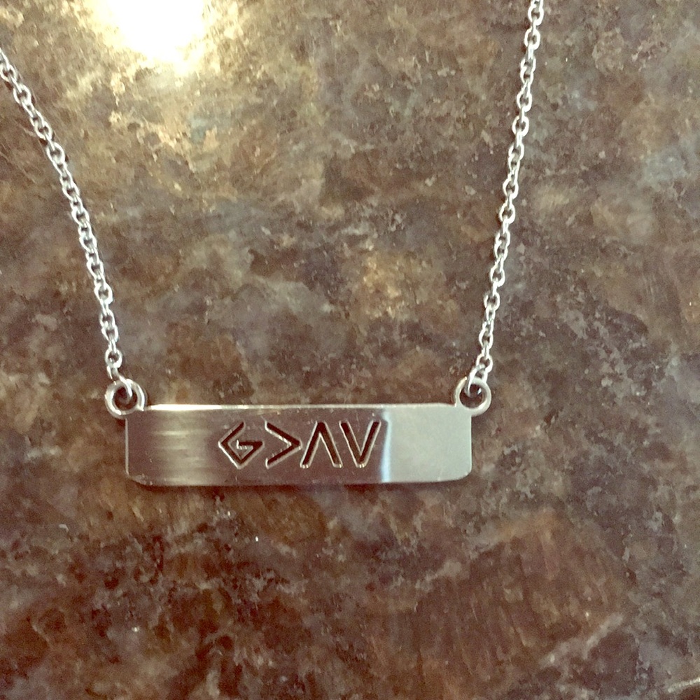 God is greater than the highs and lows necklace